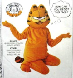 9387 SIMPLICITY BOY ,GIRL GARFIELD THE CAT COSTUME, LABEL PATTERN 3-6, 7-14